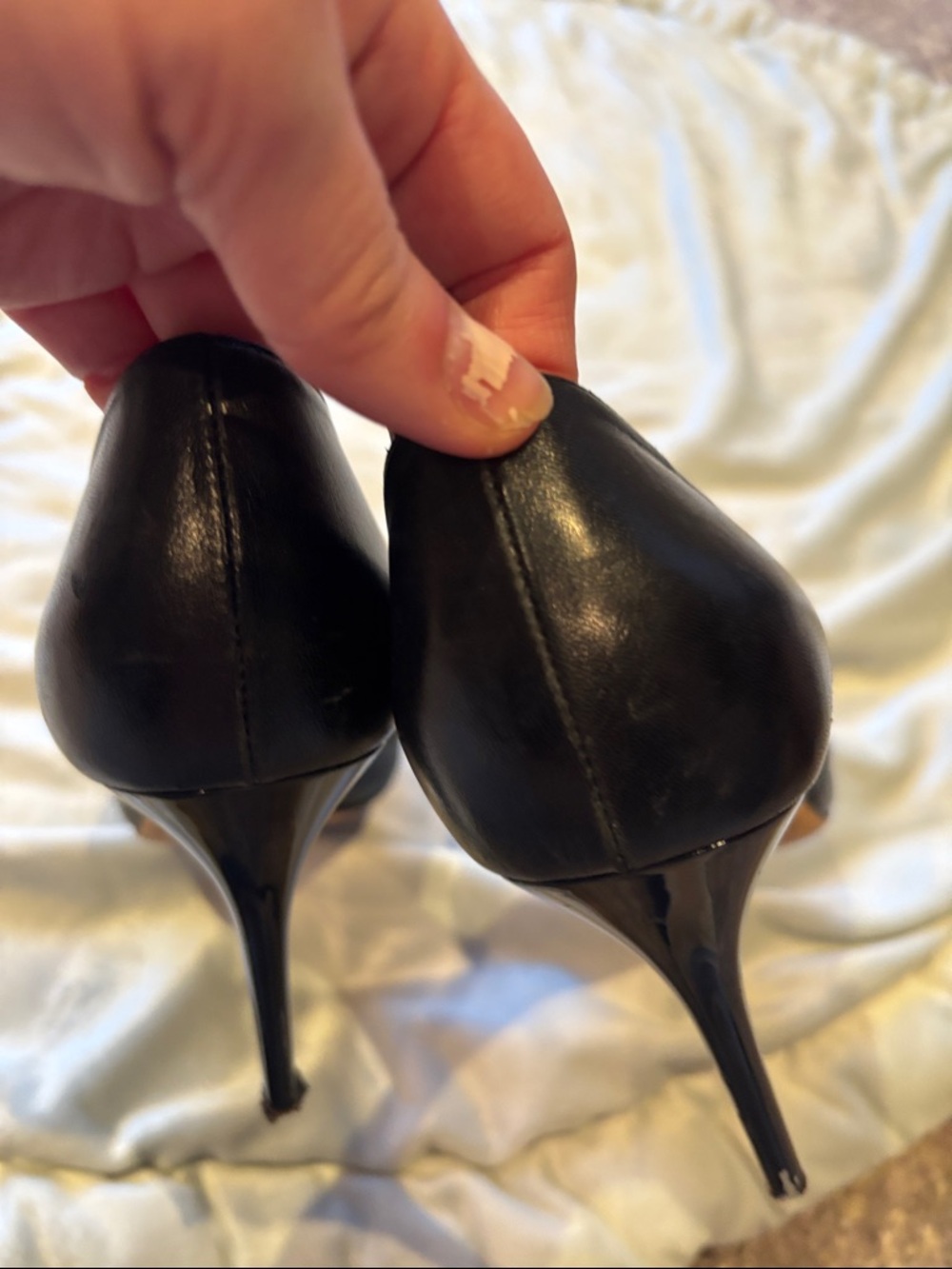 Jimmy Choo Women's pointed-Toe D'Orsay Pumps in black leather 39 - Picture 5 of 7